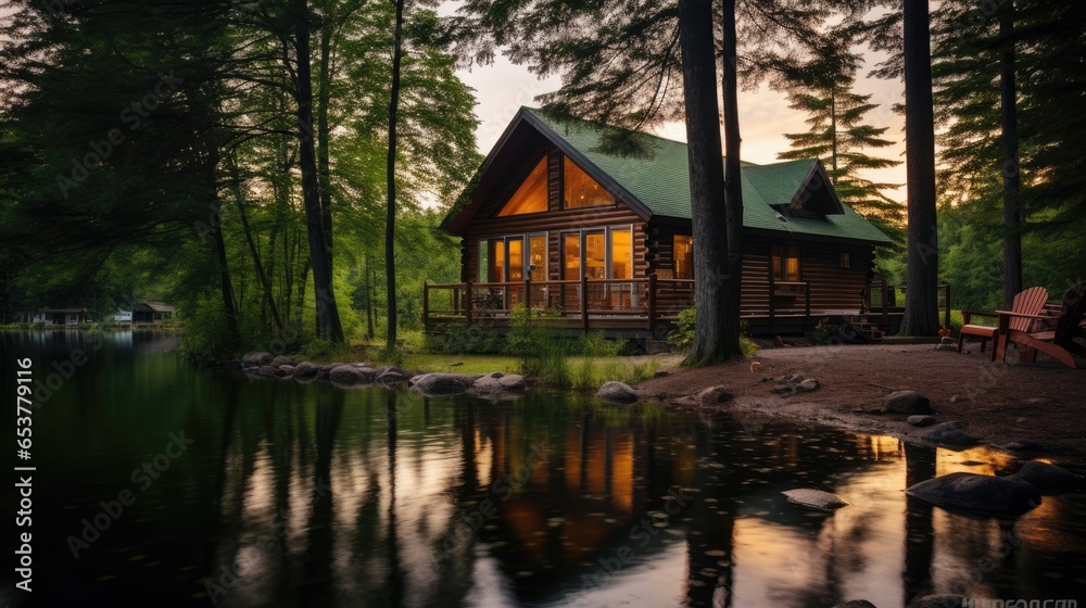 Peaceful Lakeside Cabin in the Woods Peaceful Lakeside Cabin in the Woods
