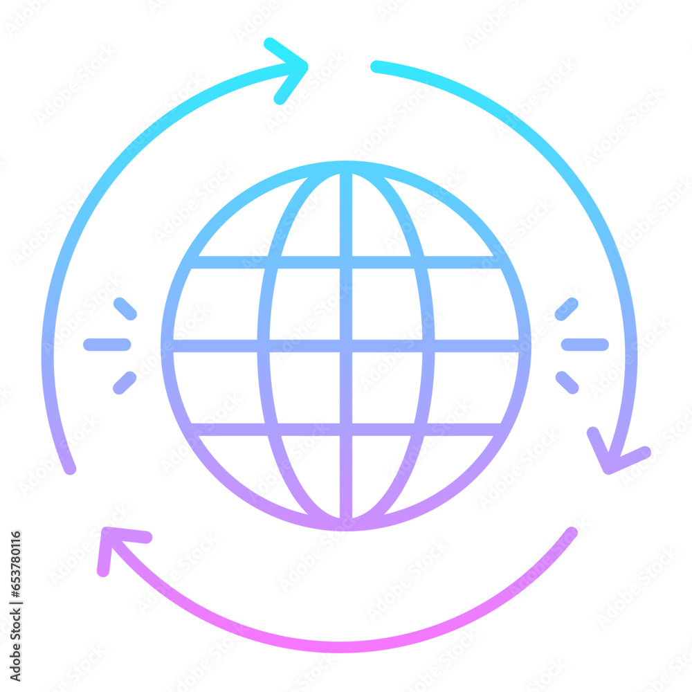Worldwide Gradient Icon Worldwide Gradient Icon