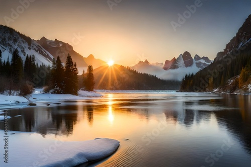 sunrise in the mountains © malik