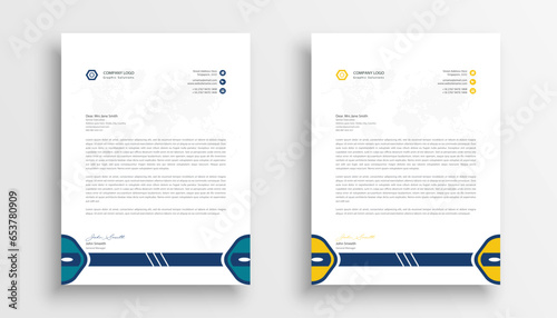 Free vector professional business letterhead template design