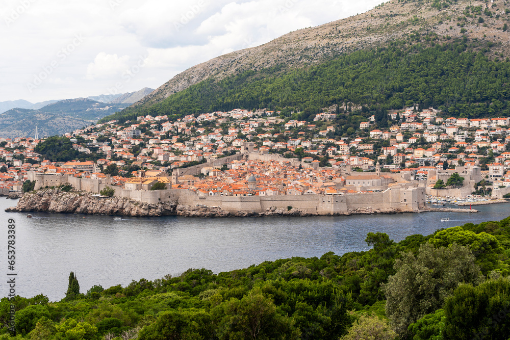 Dubrovnik Croatia city view from Lokrum island travel