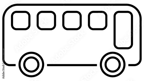 バスのアイコン 黒