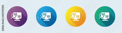 Binary solid icon in flat design style. Programming signs vector illustration.