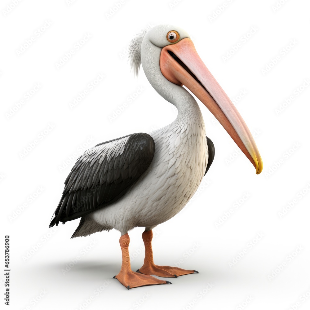 Cute pelican cartoon character Cute pelican cartoon character