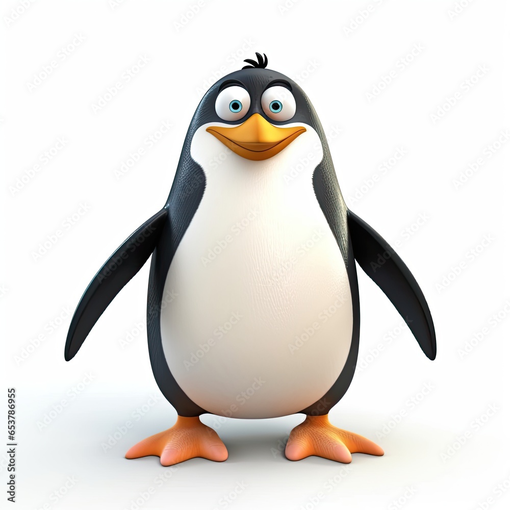 Fototapeta premium Cute penguin cartoon character
