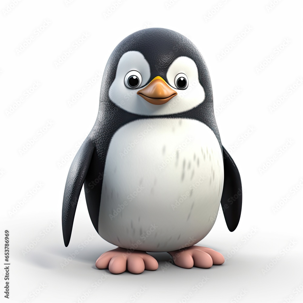 Fototapeta premium Cute penguin cartoon character