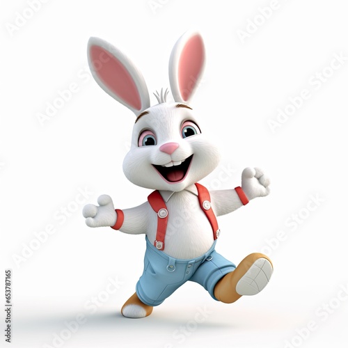 Cute bunny rabbit cartoon character