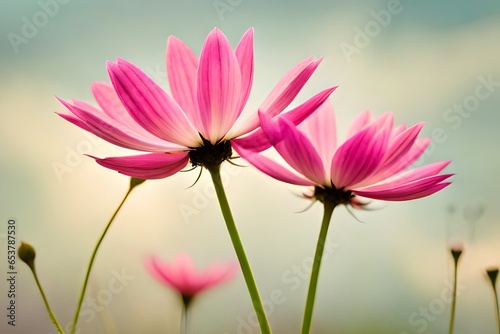 Pink cosmos flower.