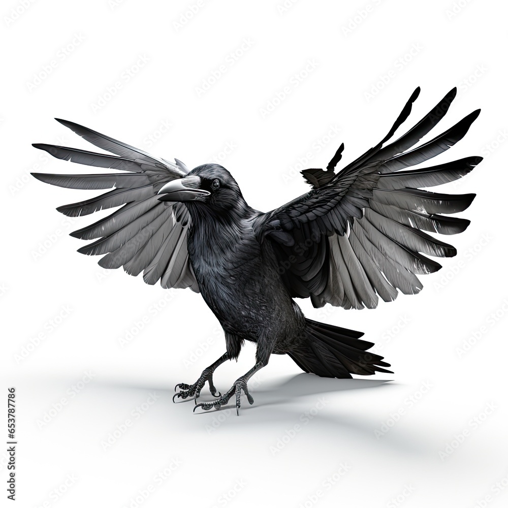 Naklejka premium Raven character illustration