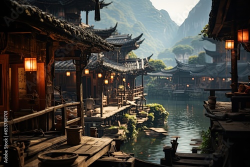 Yangshuo minority culture in China,Generated with AI © Chanwit