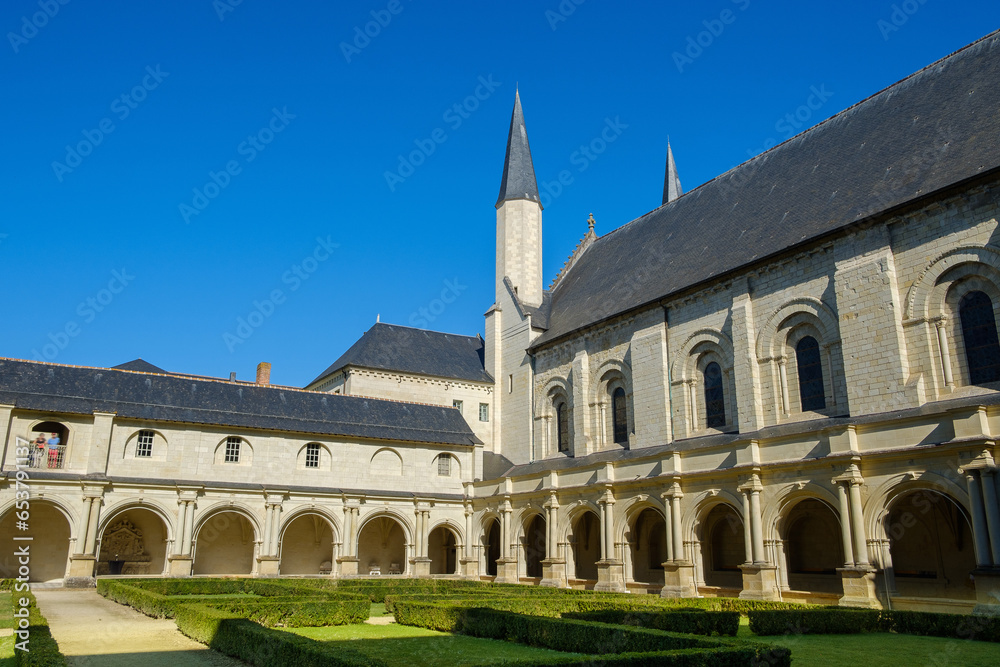 Cloister of Royal Abbey Church of Fontevraud, Maine-et-Loire, France