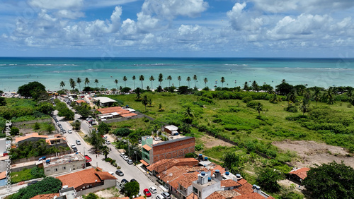 Sao Miguel dos Milagres Beach at Alagoas Brazil. Miracle Route at Alagoas Brazil. Tropical travel destination. Northeast Brazil.   photo