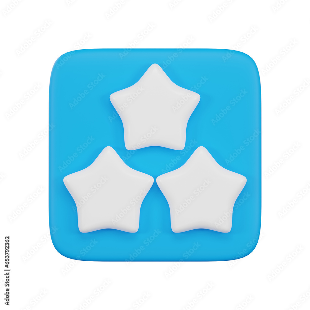 Star 3d icon isolated . 3d user interface. 3d rendering Star 3d icon isolated . 3d user interface. 3d rendering