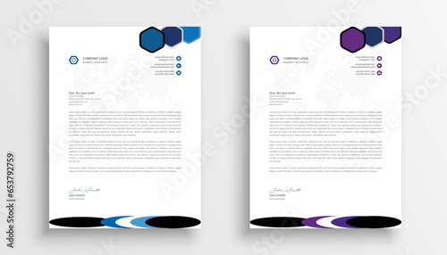 Free vector professional business letterhead template design