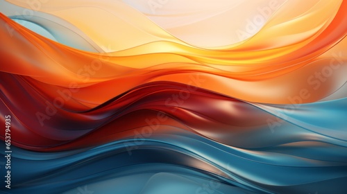 Textur aus pastellfarbenen bunten Wellen aus den Farben gelb, orange, rot und blau