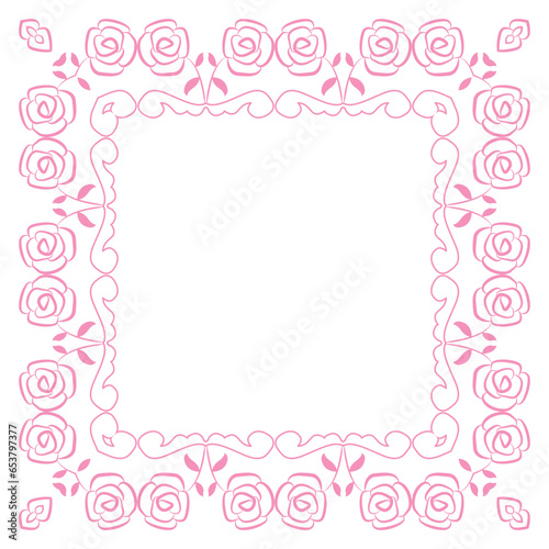 Moldura de rosas