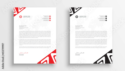 Free vector professional business letterhead template design