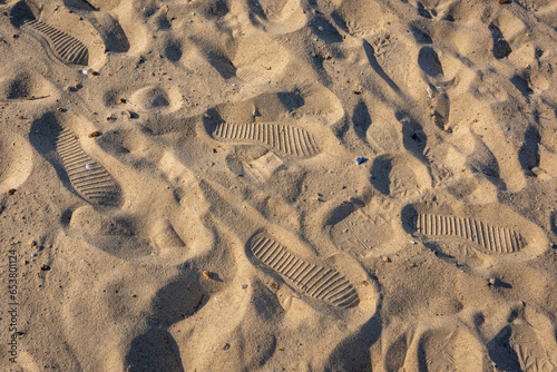 Norfolk, foot prints in sand