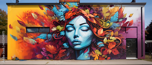 Creative Composition of Vibrant Street Art in an Urban Setting, Generative AI © Ozis