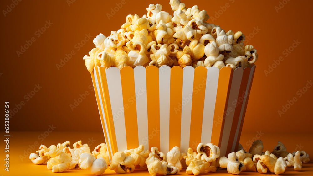 a popcorn and a cup of popcorn. popcorn in the shape of a movie. movie or cinema movie concept. a popcorn and a cup of popcorn. popcorn in the shape of a movie. movie or cinema movie concept.