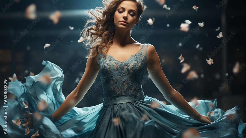 young woman in a beautiful dress young woman in a beautiful dress