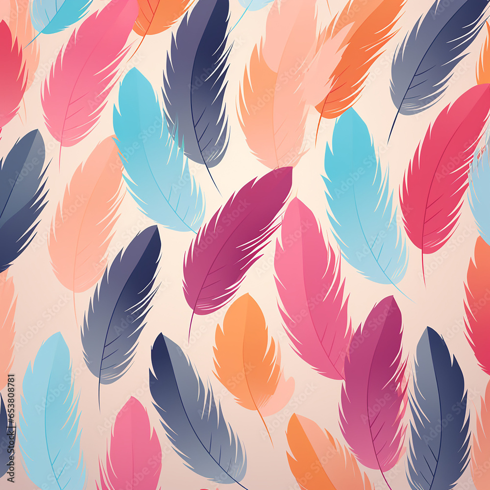 Art of many feathers background image minimal illustration created with Generative Ai Art of many feathers background image minimal illustration created with Generative Ai