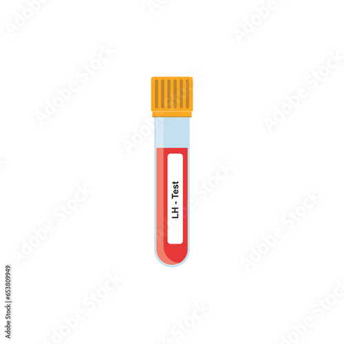 Luteinizing Hormone (LH) Blood Test Concept Design. Vector Illustration.