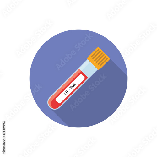 Luteinizing Hormone (LH) Blood Test Concept Design. Vector Illustration.