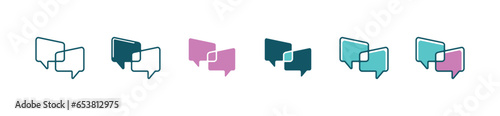 simple bubble box balloon dialogue icon vector business communication forum social online discussion quote collection symbol illustration  