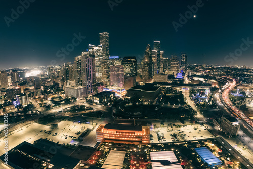 Fototapeta Naklejka Na Ścianę i Meble -  Houston city at night