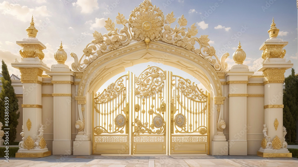 Fototapeta premium Exquisite Wedding Floral Gate Decoration