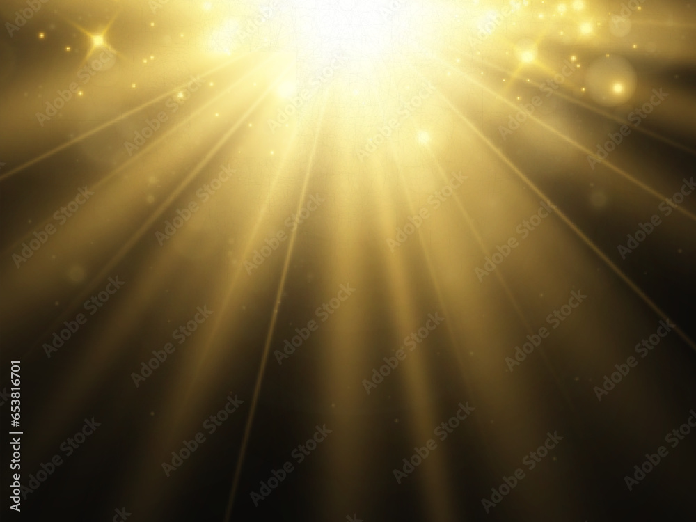 Bright beautiful star.Vector illustration of a light effect on a transparent background.	

