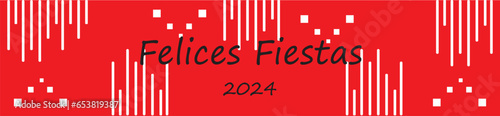 Banner Felices Fiestas. Vector Felices Fiestas. 2600x600 px