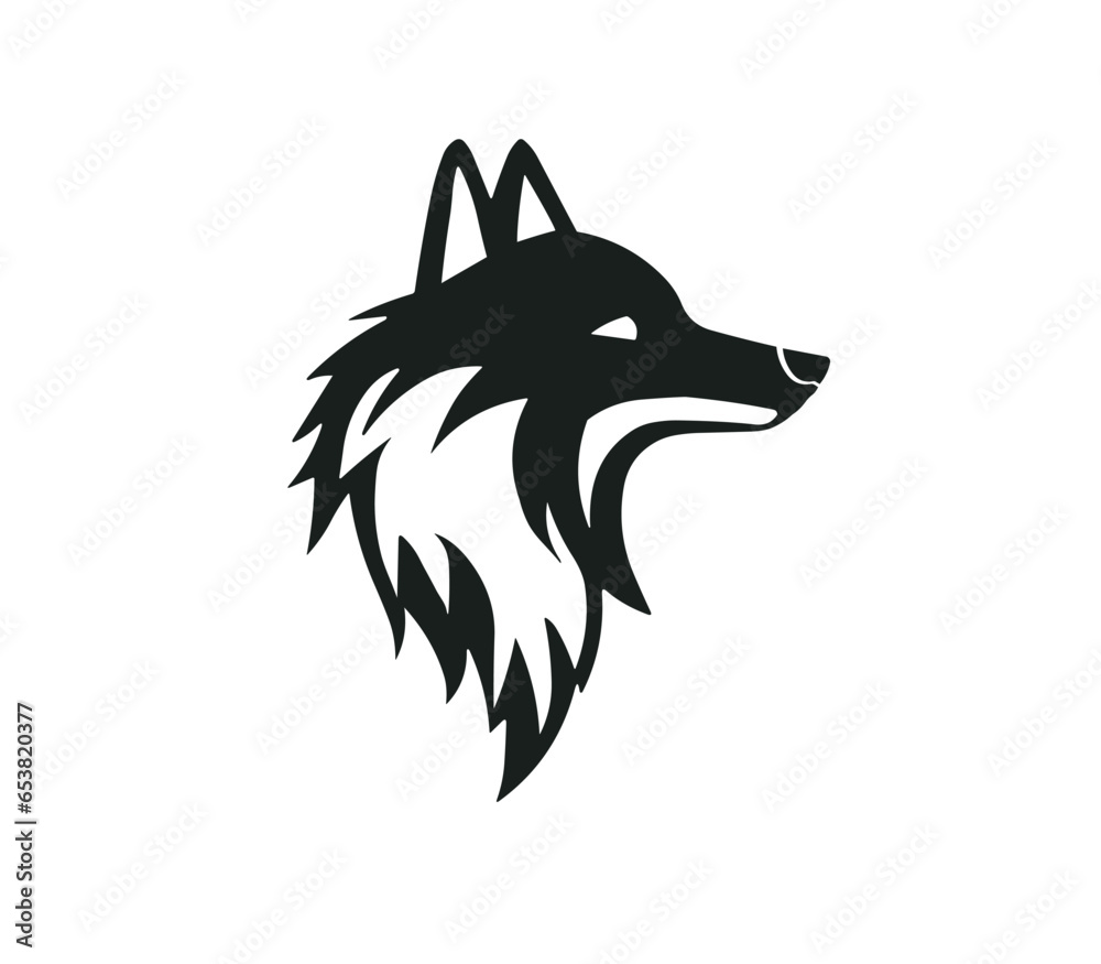 Wolf head logo abstract cartoon png design Wolf head logo abstract cartoon png design