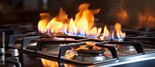 Propane gas kitchen stove