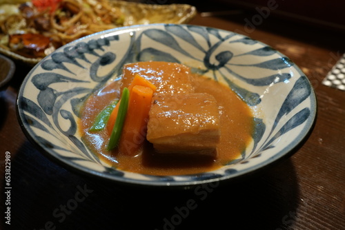 Japanese Food, Rafute, Braised Pork Belly - 日本 沖縄料理 ラフテー
 photo