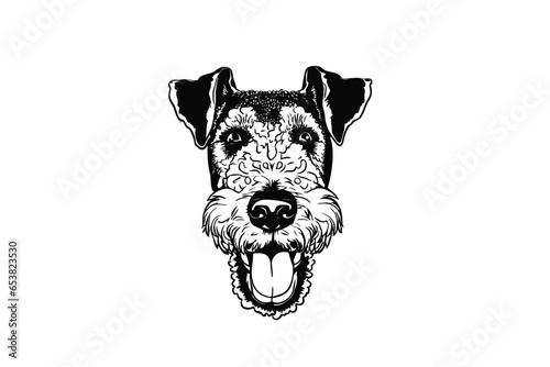 Airedale Terrier Elegance: Exceptional Vector Art for Dog Devotees