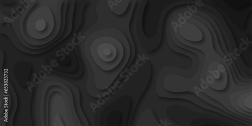 Abstract black paper cut style design.abstract vector seamless pattern with shadows Trendy contemporary design.abstract papercut and multi layer cutout pattern pattern on vector design illustration.