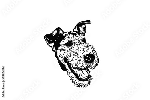Airedale Terrier Head: Striking Vector Illustration for Dog Enthusiasts