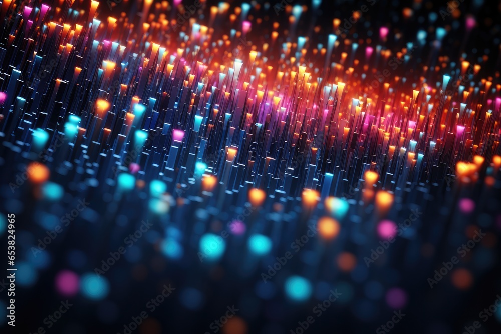 Obraz premium Abstract futuristic technology background. light line design Generative AI