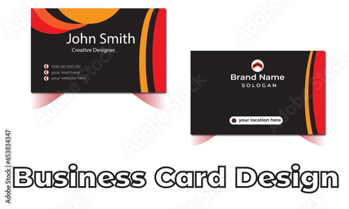 Vector design formal red modern business card