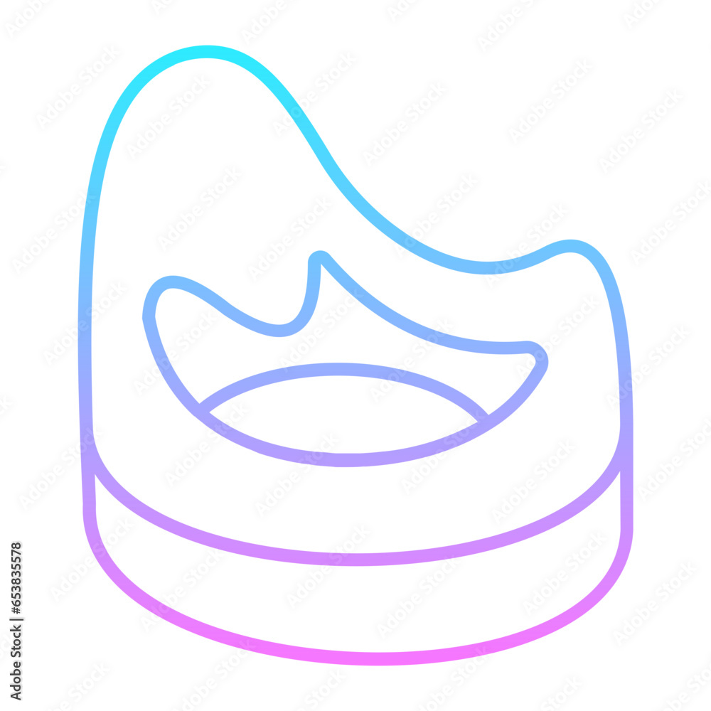 Baby Potty Gradient Icon Baby Potty Gradient Icon