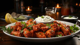 grilled chicken wings HD 8K wallpaper Stock Photographic Image