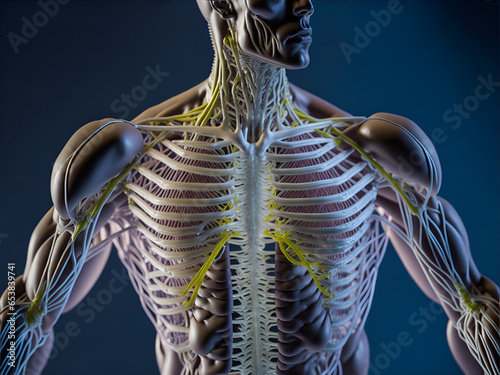 Human Anatomy: Bones and Muscles AI generated photo