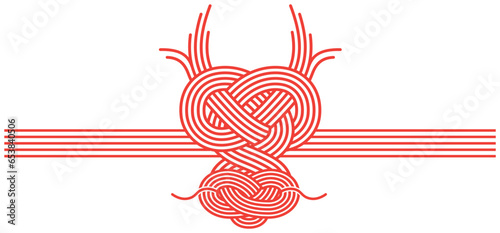 辰年　龍をモチーフにした水引き