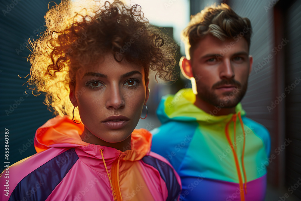 Obraz premium People running jogging in the morning fitness healthy active lifestyle concept image made with generative AI