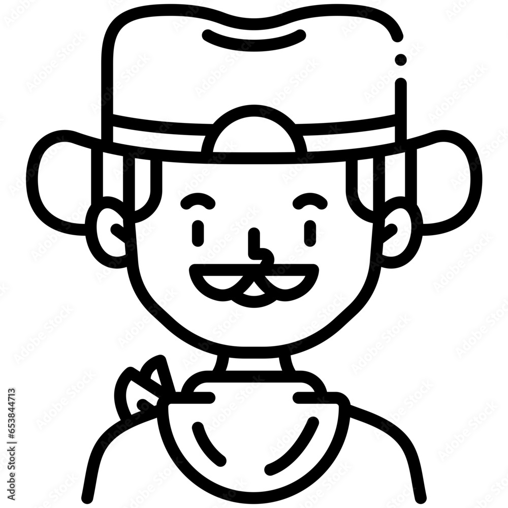Cowboy vector icon Cowboy vector icon
