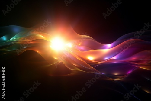 Abstract luminescence evolves, a flare of light in artistic transformation photo