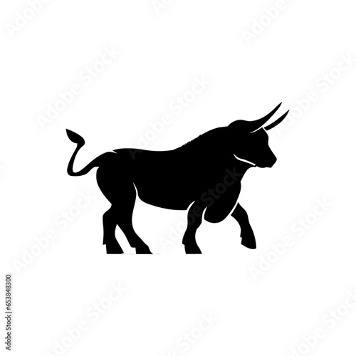 Bull icon vector