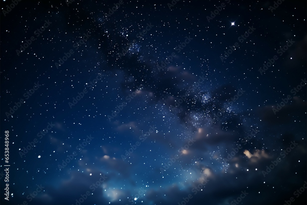 Mesmerizing night sky a low angle view of the starry heavens